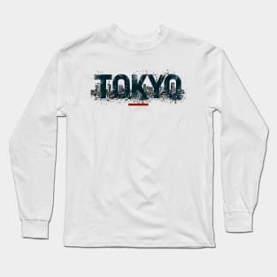 Metropolitan Tokyo city grunge Logo Long Sleeve T-Shirt